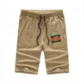 short gucci homme prix bas logo swimshorts gg brun